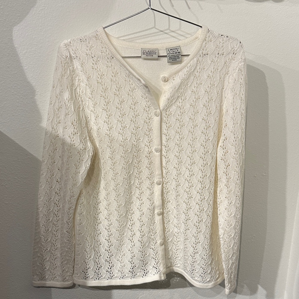 VTG delicate knit Lace Women's cardigan - Picture 4 of 9